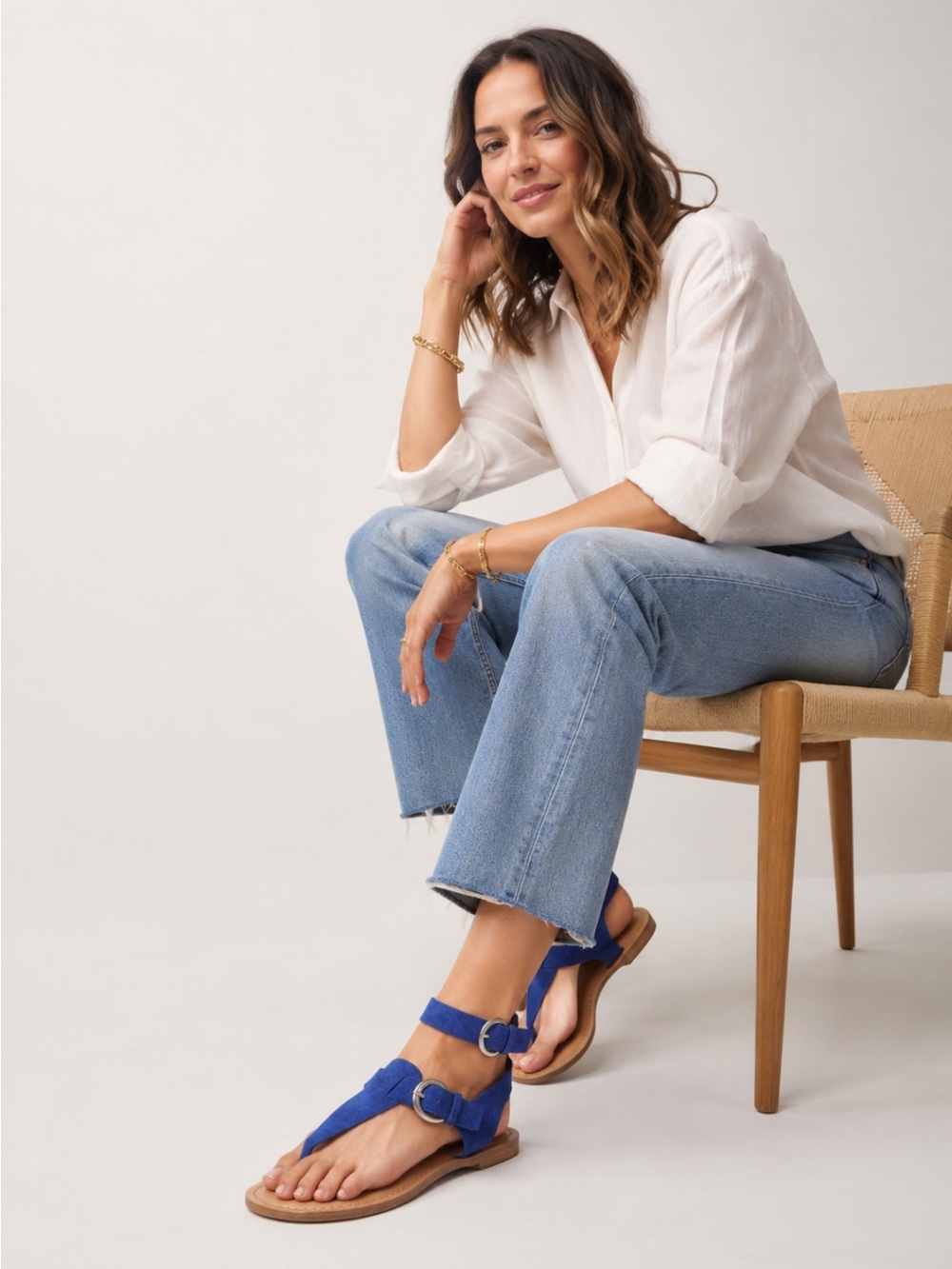 Sigerson Morrison Women's Caitlyn Ankle-Strap Thong Sandals EU 37